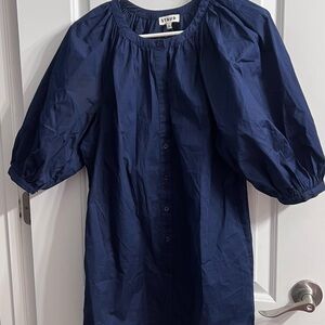 STAUD MINI VINCENT DRESS NAVY